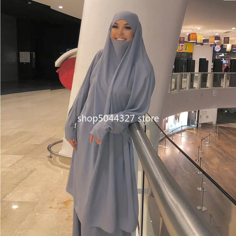 Комплект из двух предметов для молитв на ИД Рамадан хиджаб платье кафтант