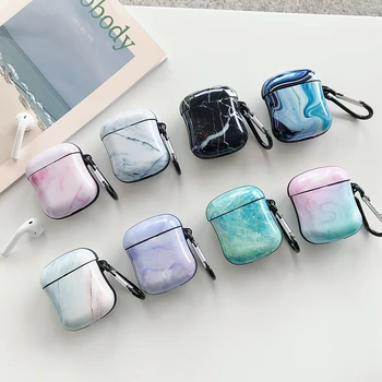 

Luxury Abstract Marble Texture For Airpods 2/1 Cover Silicone Bluetooth Earphone Case Cute Color For Airpod Case Charging Box