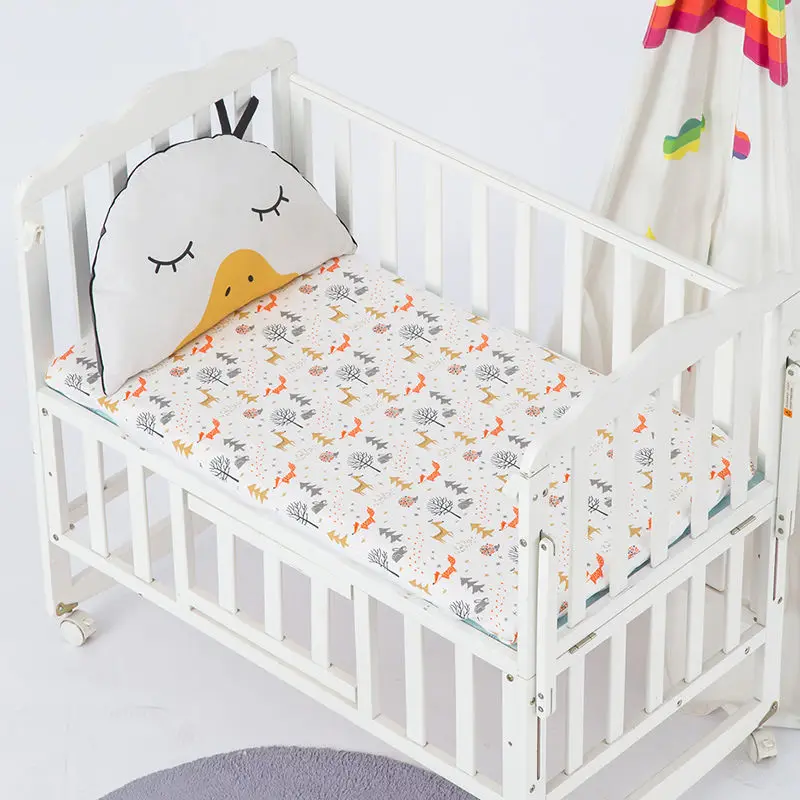 С узором в виде сердца; простыня детского размера прекрасная детская кроватка крышка хлопковый матрац, чехол для кроватка для новорожденного унисекс постельные принадлежности деталь для детей ясельного возраста - Цвет: Fox