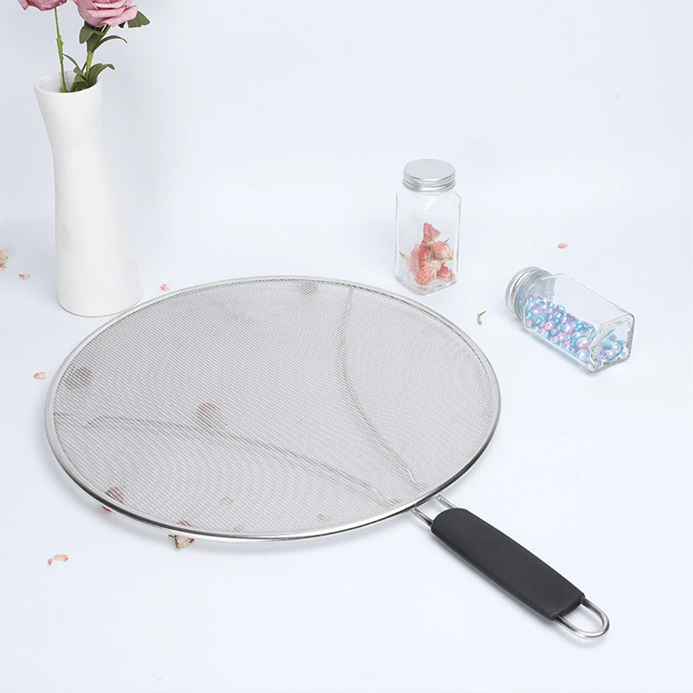 Protective Oil Barrier Home Guard Mesh Stainless Steel Heat Resistant Splatter Screen Easy Clean Cooking Kitchen Hanging Round