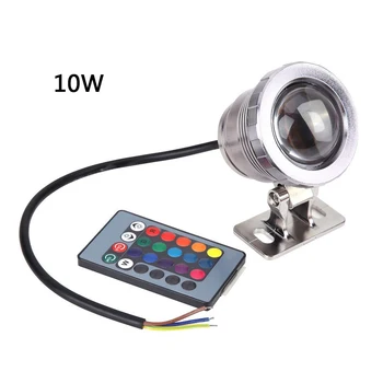 

5W/10W RGB LED Light Fountain Pool Pond Spotlight Safety Underwater Waterproof Remote New