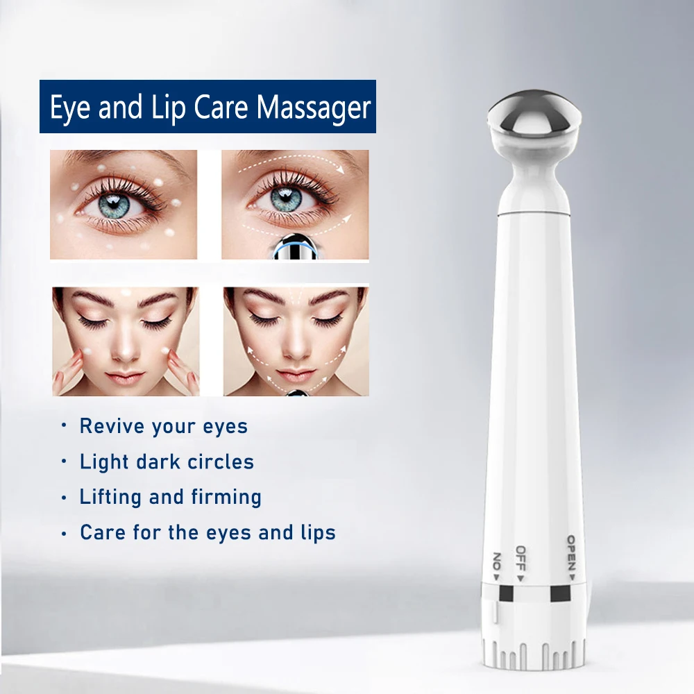 

Mini Ultrasonic Eye Lip Facial Massage Skin Care Pen Iontophorm Remove Eye Bags Dark Circles Eye Care Health Beauty Pen