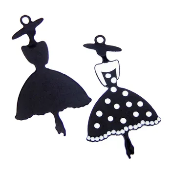 

8pcs Enamel Women Charms Elegant Lady Pendant Alloy Jewelry Crafts Handmde t Oil Drop For Women DIY Jewelry Earrings Necklace