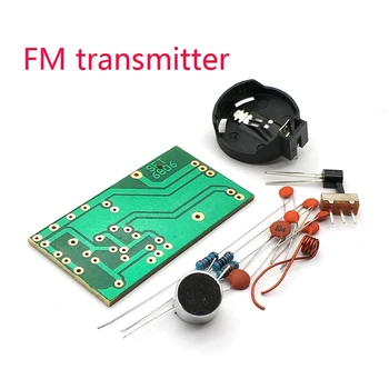 

Simple FM wireless microphone FM transmitter board parts electronic training radio diy kit FM microphone transmitter