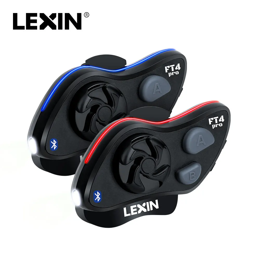 LEXIN Новый 2 шт FT4 PRO Bluetooth 4 полосный переговорный мотоцикл домофон с громкой