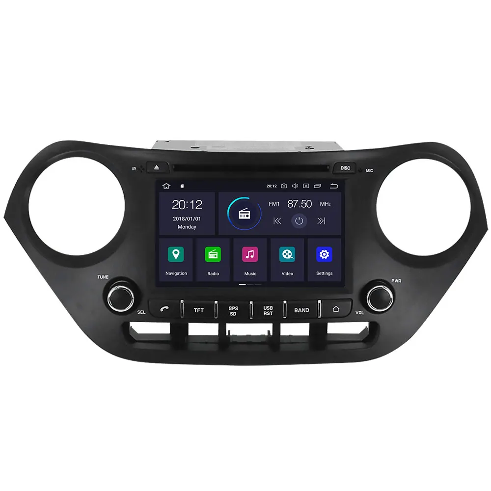 Android 10,0 Автомобильный dvd радио Мультимедиа Видео плеер Navi gps для hyundai i10 Grand I10 2013- аудио стерео головное устройство карта