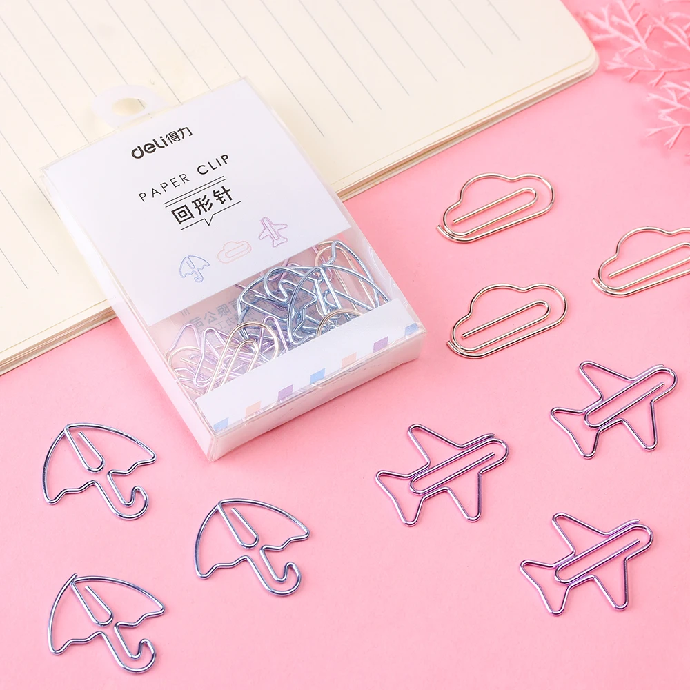 

12PCs/Boxed Kawaii Shaped Colorful Mini Paper Clips Funny Cartoon Binder Clips Photos Tickets Notes Letter Paper Clip Stationery