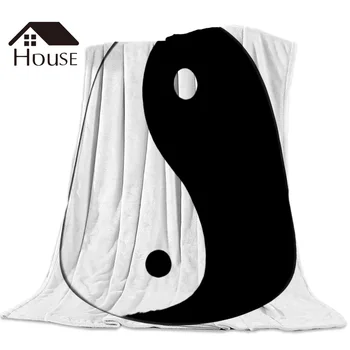

Yin and Yang Printed Nap Blanket Soft Comfortable Velvet Plush Flower Blankets Warm Sofa Bed Sheets