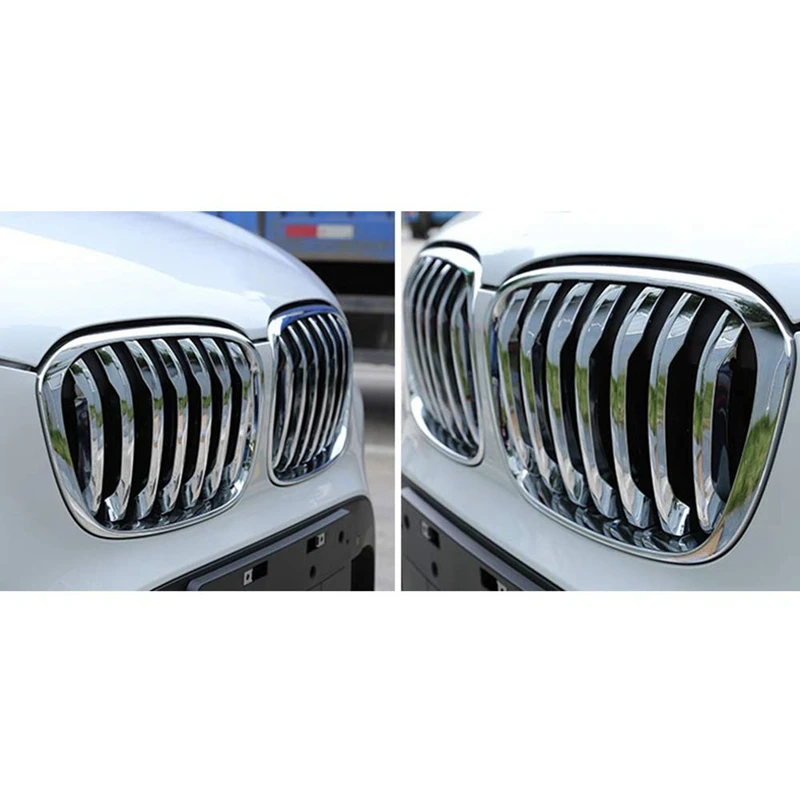 Новый Передняя решетка автомобиля сетки литья Накладка для BMW X1 F48 2016 2019|Гоночные