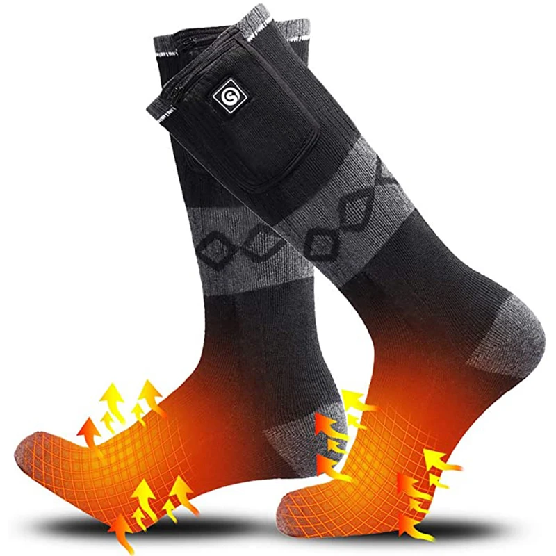 Savior 2020 New High Quality Outdoor Sports Socks Rechargeable Battery Heated Socks for Women Men