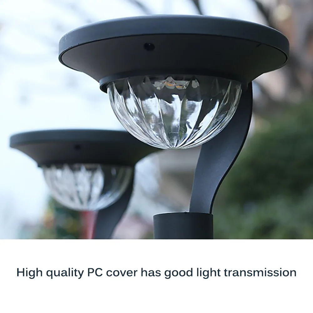 2Pcs LED Ground Garden Light Solar Round Ball Automatic Waterproof Outdoor Path Lights Lawn Lamp
