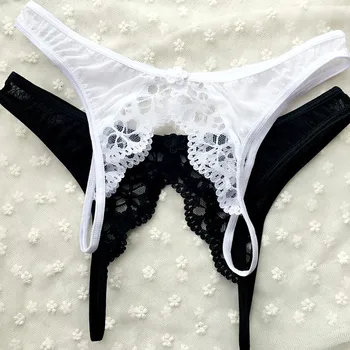 

Sexo Bandage New women's underpants femme sexy Thongs V-String Panties Lingerie Underwear Lace G-String micro mini bikini F1