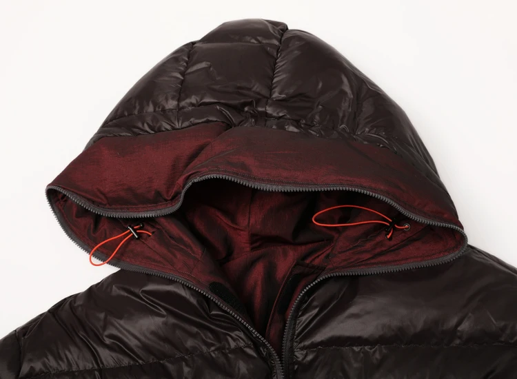 Original Design Winter Women Casual Oversized Thicken Warm Hooded Reversible Wine Red/Black Long White Duck Down Jacket