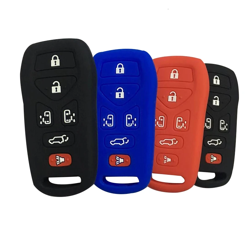Keyless 6 Buttons Remote Covers For Car Keys Cover Shell Case Fob Transponder Fit For Nissan Quest Flick Key Keychain With Alarm