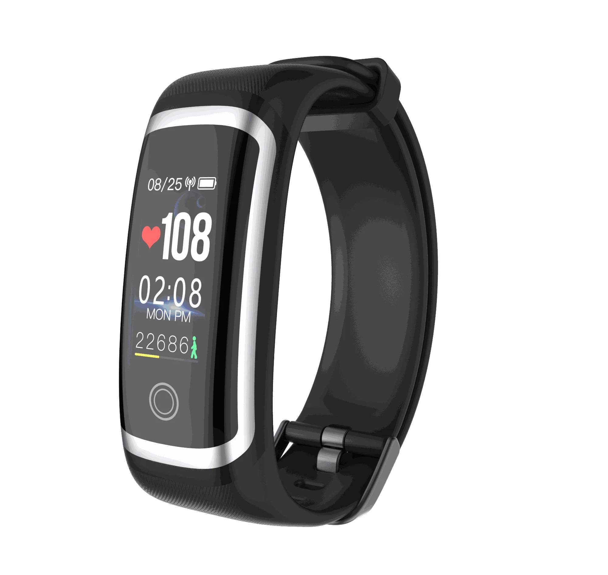 Умный Браслет M4 спортивный браслет цветной экран сердечный ритм Smartband браслет для Ios Android часы фитнес-трекер - Цвет: Black