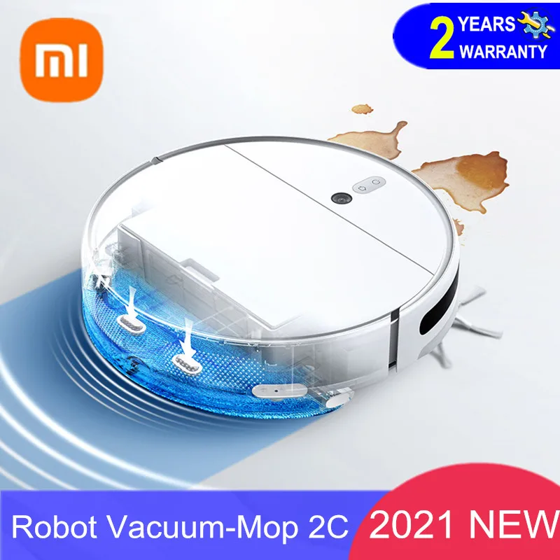2021 Xiaomi Mijia 2c Robot Vacuum Cleaner Mop For Home 2700pa Cyclone