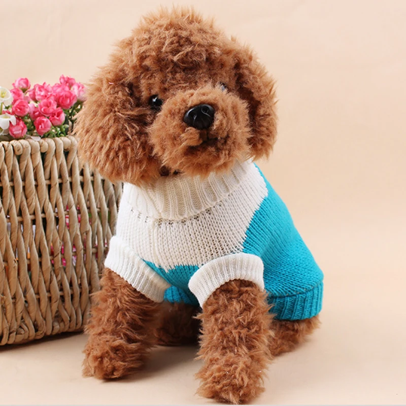 

Warm Knitted Dog Cat Sweater Clothing Winter Turtleneck Pet Cat Puppy Clothes Costume For Small Dogs Cats Chihuahua Outfit Vest