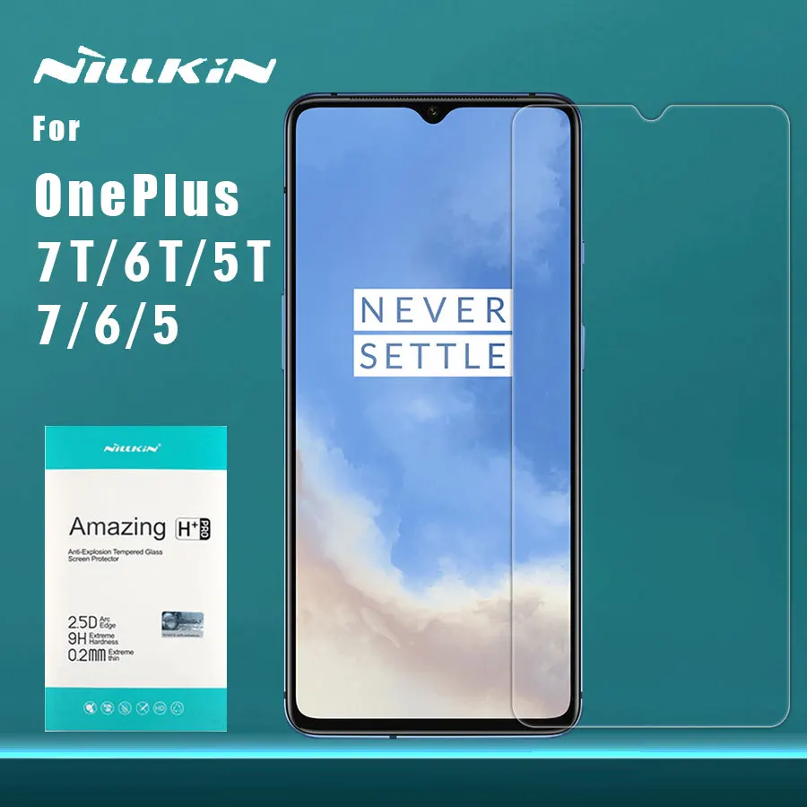 Защитное стекло закаленное Nillkin 9H + Pro 2.5D для Oneplus 7 7T 6 5 T 5|Защитные стёкла и плёнки| |