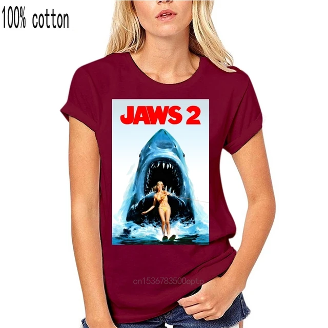 JAWS 2 RETRO MOVIE POSTER T SHIRT HUGE 