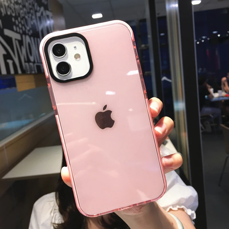 蛍光色耐衝撃電話ケース iphone 16 プロマックス 15 14 13 12 11 × XS