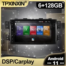 128gb android 11 carplay autoradio para kia borrego 2008 2011 rádio do carro multimídia dvd player navegação estéreo gps unidade principal