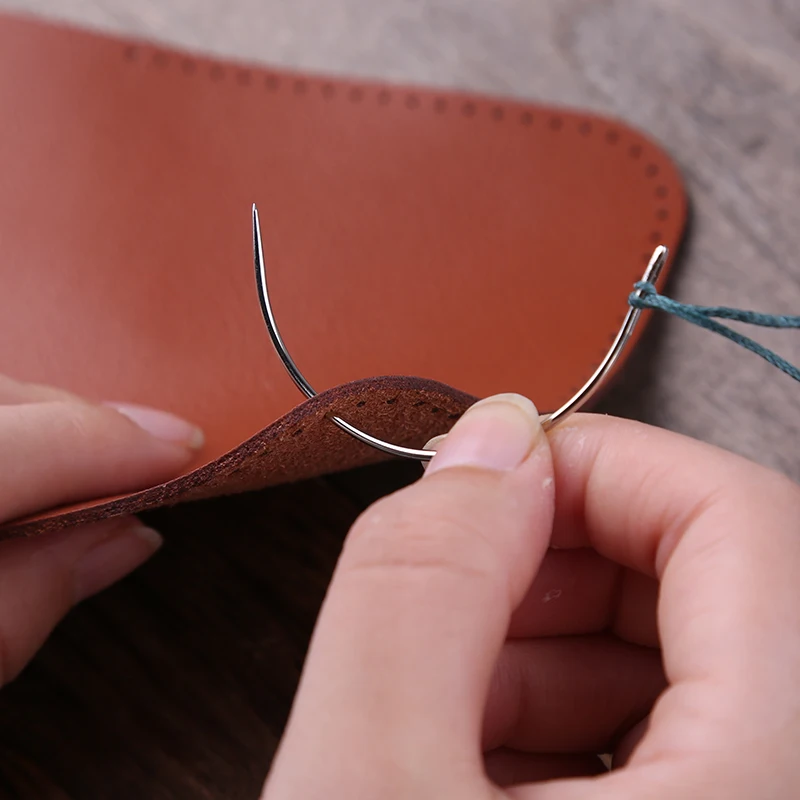 IMZAY Leather Hand Stitcher Tool Leathercraft Sewing Tool Kit With Sewing Needles Awl Waxed Thread Leather Sewing Supplies