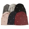 Geebro Women Soft Ribbed Metal heart Beanies Elastic Knitted Skullies Hats Ladies New Fashion Adult Casual Spring Autumn Bonnet 1