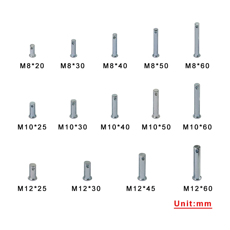 M8 M10 M12 углеродистая сталь с цинковым покрытием штифт отверстием