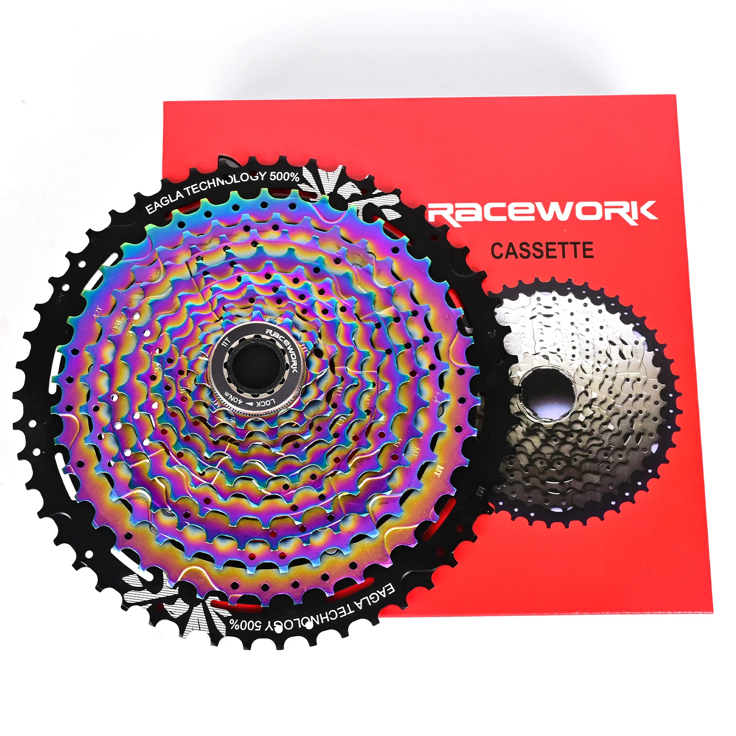 RACEWORK Bicycle FreeWheel Mountain Bike Card Aluminum Alloy Rainbow Color 8 9 10 11 speed 50T 12 speed 11-50T large gear plate