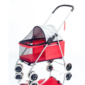 

Pet stroller cat stroller dog cart light portable folding small outdoor travel pet car