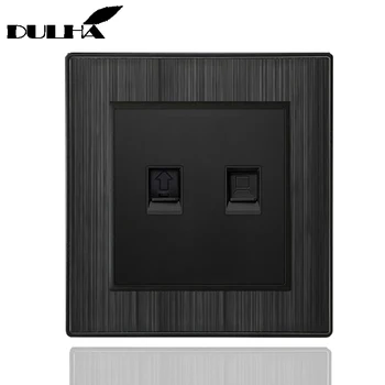

Telephone And Computer Wall Socket Double Port RJ45 Internet CAT5 Data Network Jack Plug + RJ11 TEL Universal Electrical Outlet