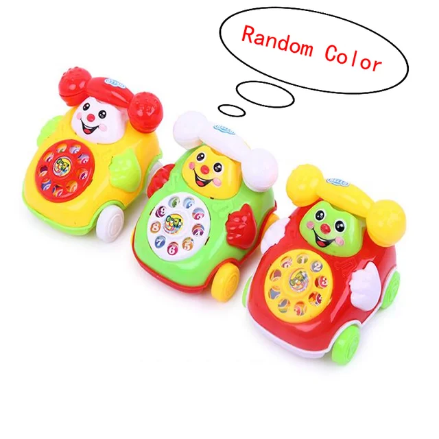 Clockwork Toys Baby Simulation Phone Toys Cartoon Pull Line Phone Gift Develop Intelligence Education Wind Up Toys For Kid 6