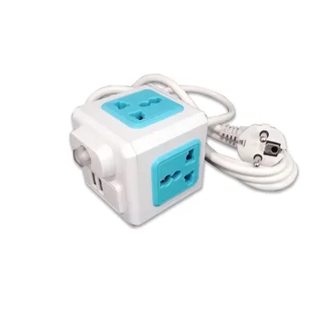 

10A EU UK Smart Plug USB Power Strip Socket 2 USB Ports 2.1A 4 AC Universal Outlets Power Extension Cord Socket 1.8M