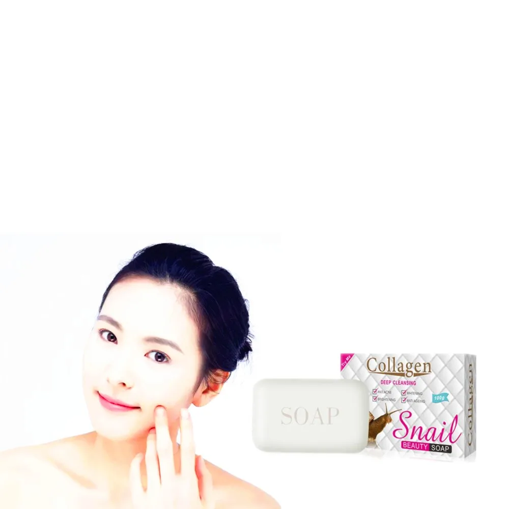 Очищающее мыло для предотвращения пылевых клещей и угревой сыпи активный Белок Отбеливание и омолаживающий экстракт белка улитки питает мыло для ванны