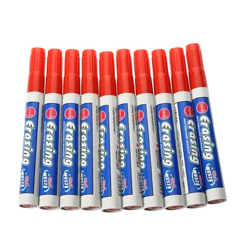 

10 x Board Marker Whiteboard Marker Pen Washable red