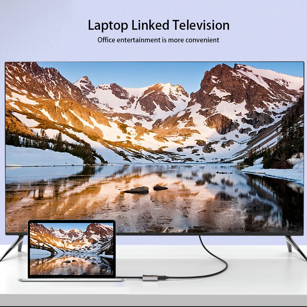 Type-C к HDMI Женский Кабель-адаптер HD Алюминиевый сплав кабель Поддержка HD 4K60Hz имеет хороший эффект рассеивания тепла Горячее предложение Новинка