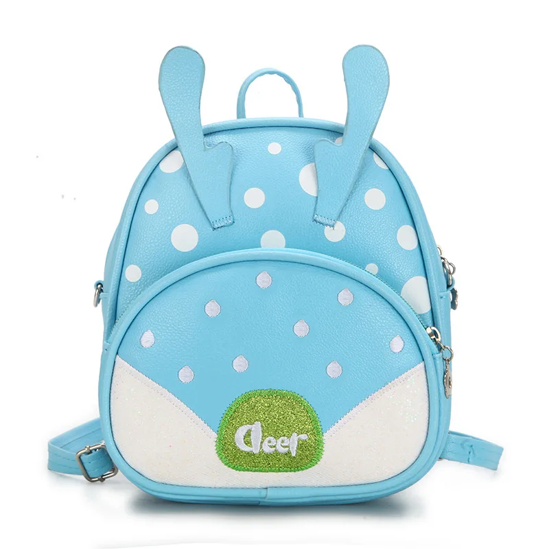 

New Style Children's Bags Cartoon Deer PU Leather Shoulder Oblique Hand Kindergarten Girls Princess Multi-Purpose Backpack