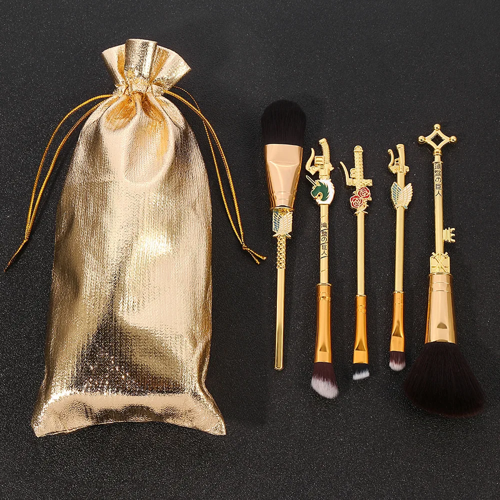

Japan Anime Attack on Titan Makeup Brushes Set Professional Cosmetic Powder Eye Shadow Eyebrow Beauty Make Up Brush Tool