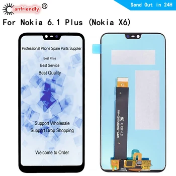 

LCD For Nokia 6.1 plus LCD Display Touch panel Screen sensor Digitizer Assembly for Nokia X6 lcd replacement parts 1080*2280