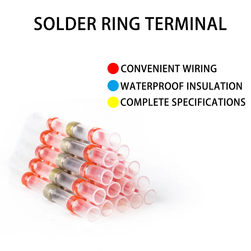 

10/30/50PCS SST-S21 Waterproof welding heat shrinkable wire connector soldering sleeve wire terminal kit marine insulation