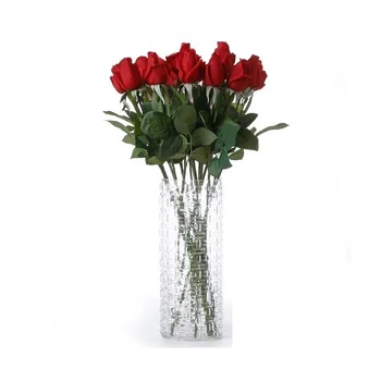 

INDIGO - 9 Stems/Lot Red Rose Interior Trim Artificial Flower Wedding Real Touch Flower Rose Home Decoration Coffee Shop