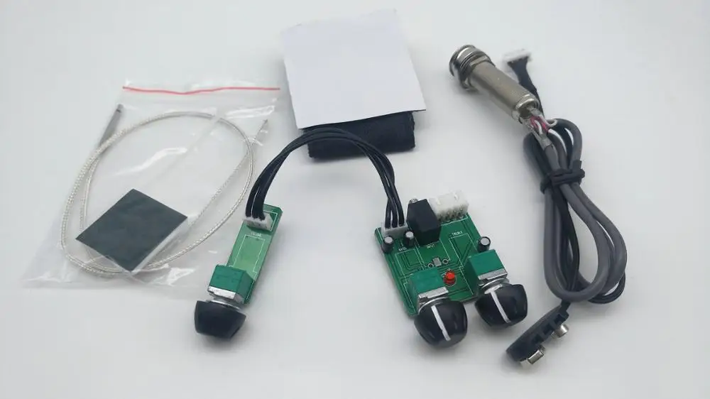 3 Band EQ Active Silver Piezo Pickup Preamp System for 814 Acoustic