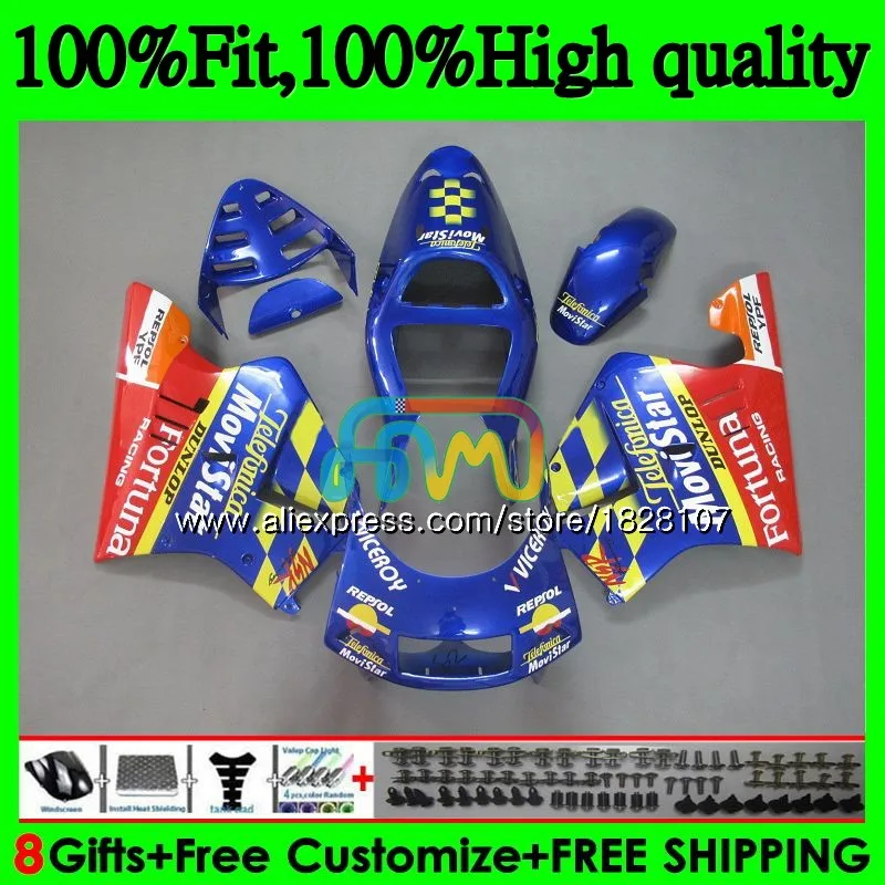 Литья под давлением для HONDA MC28 NSR250R 94 95 96 97 99 86BS. 48 СМП 250 250R NSR250 R Movistar красный 1994 1995 1996 1997 1998 1999 обтекатель