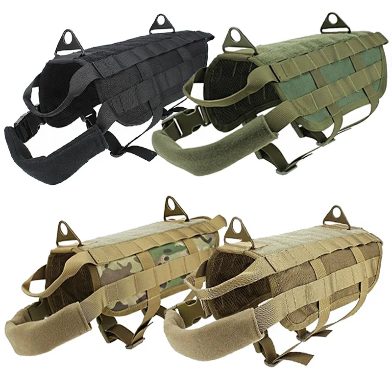 

Military Tactical Dog Chest Harness Nylon Training Adjustable Army Pet Dog Cloth Harness Vest For Small Medium Large Dogs