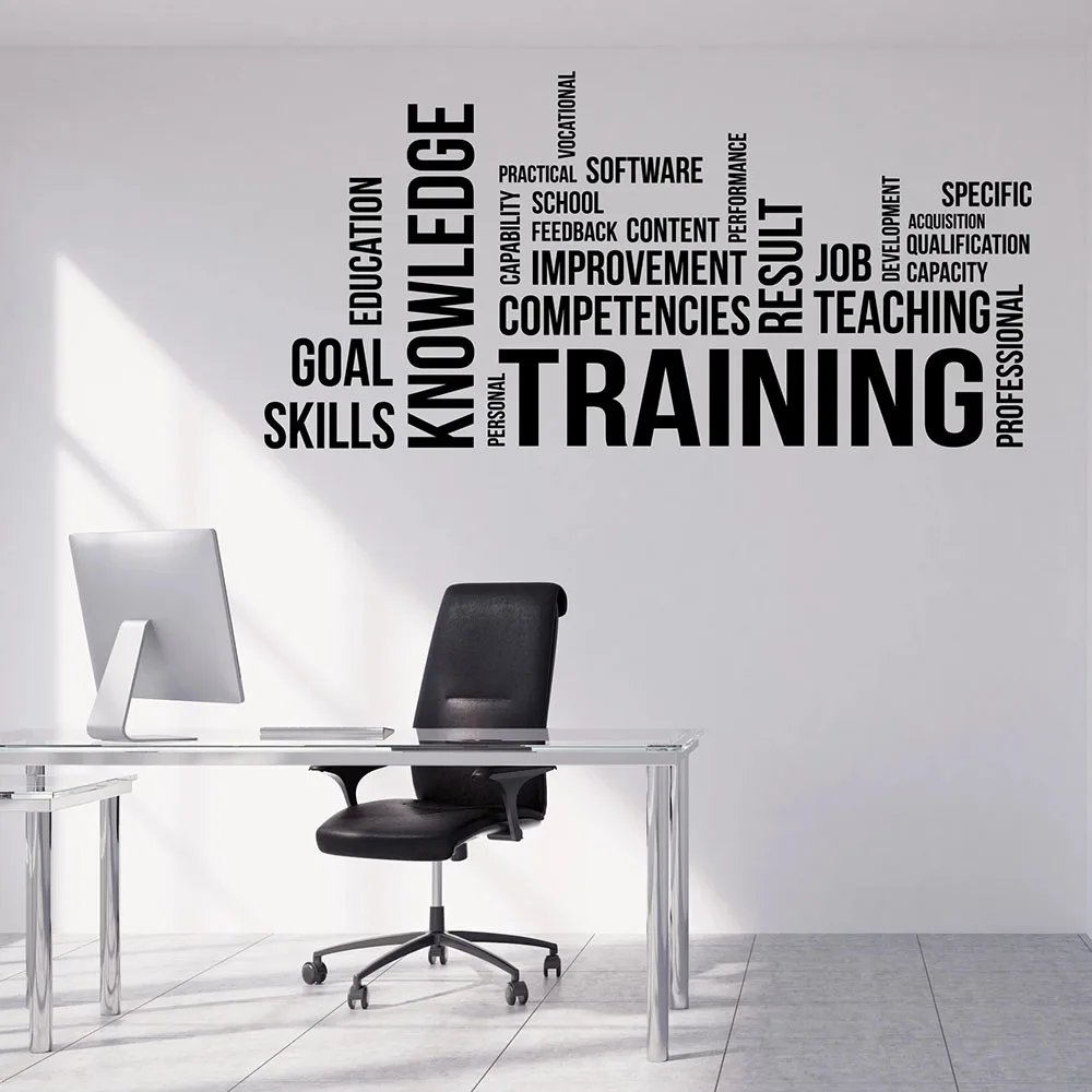 Word Cloud Wall Decal Training Office Studio Interior Decoration Door Window Vinyl Stickers Lettering Art Mural Removable Q312 | Дом и сад