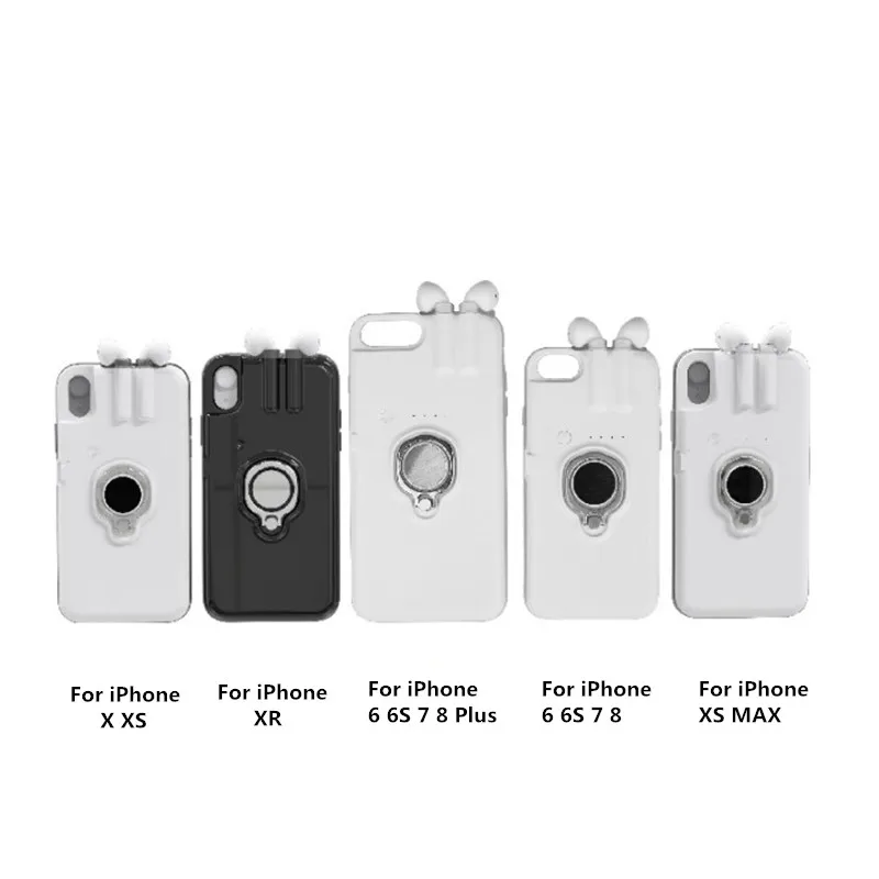 Новые беспроводные наушники зарядный чехол для iPhone X 6 6S 7 8 Plus чехол для iPhone X S MAX XR беспроводной Bluetooth кожухи головных телефонов