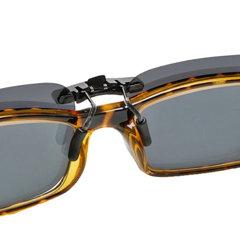 Hot 1pc Unisex Polarized Clip On Driving Glasses Sunglasses Day Vision UV400 Lens Driving Night Vision Riding Sunglasses Clip