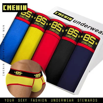 

CMENIN 5pcs/lot Men Briefs Breathable cotton Sexy Underwear Men Jockstrap Briefs Men Bikini Gay Men Underwear Male