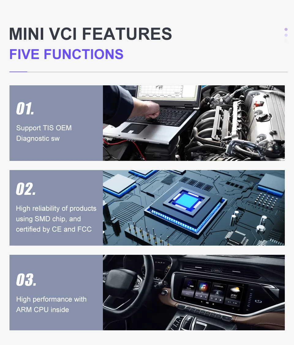 Мини VCI V14.20.019 J2534 для T oyota TIS Techstream FTDI FT232RL Авто OBD2 сканер кабель адаптер