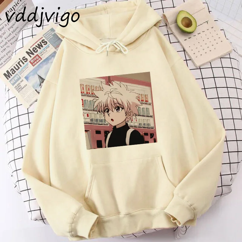 

Hunter X Hunter Hoodie Women Pullovers Hxh Sweatshirt Killua Zoldyck Hisoka Manga Hoodies Japanese Anime Hoody Streetwear Tops